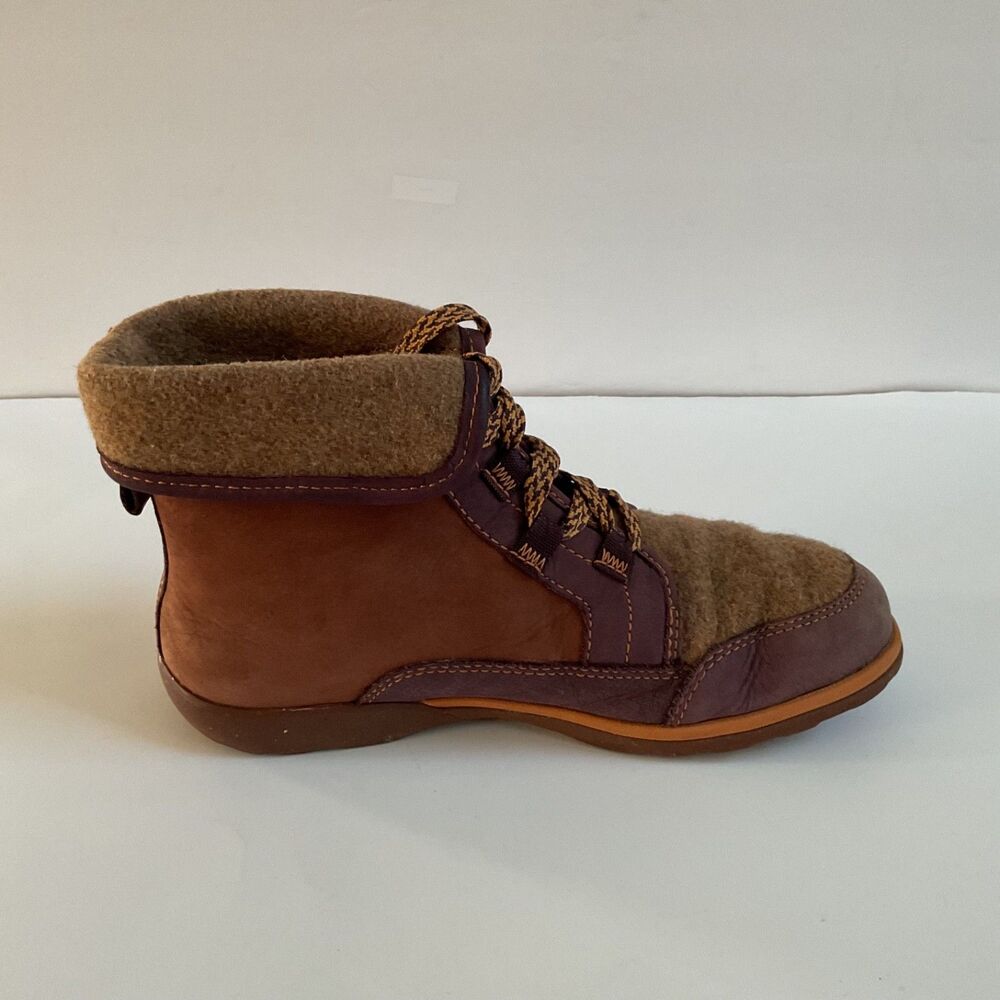 Chaco Barbary Waterproof Leather & Wool Boots Womens Sz 7.5 Brown Outdoor - Picture 4 of 10